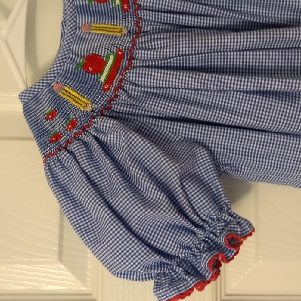 Silly Goose Back to School Smocked Dress - Picture 3 of 7